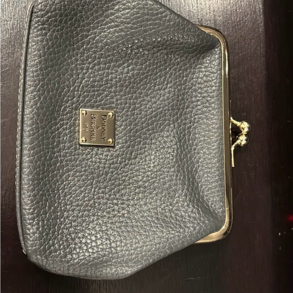 Dooney & Bourke Black and Red Leather Coin Purse